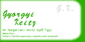gyorgyi keitz business card